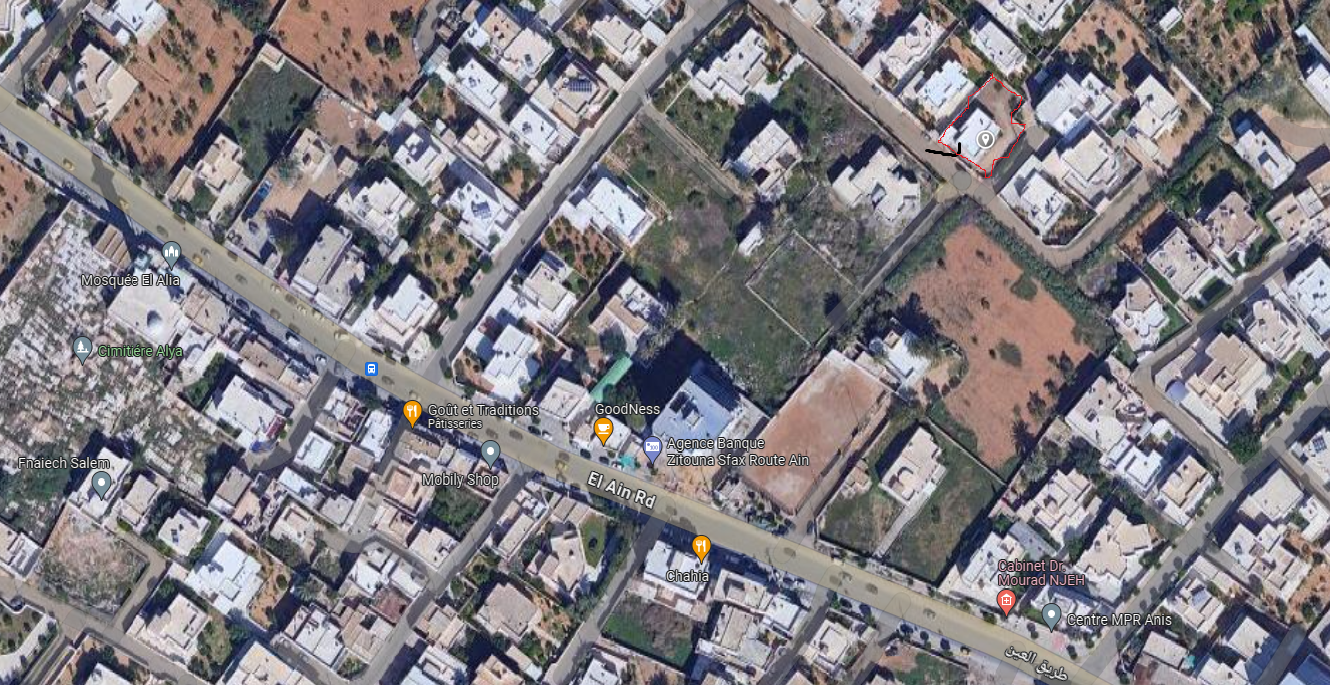 Sfax Sud El Ain Vente Maisons Villa merkez el alia