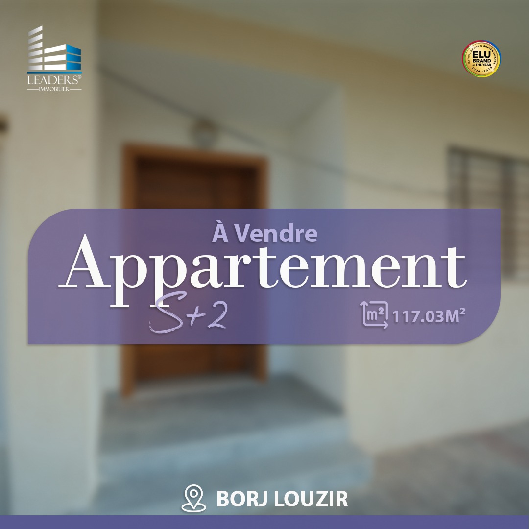 La Soukra Borj Louzir Vente Appart. 2 pices Un appartement avec une superficie de 117 m