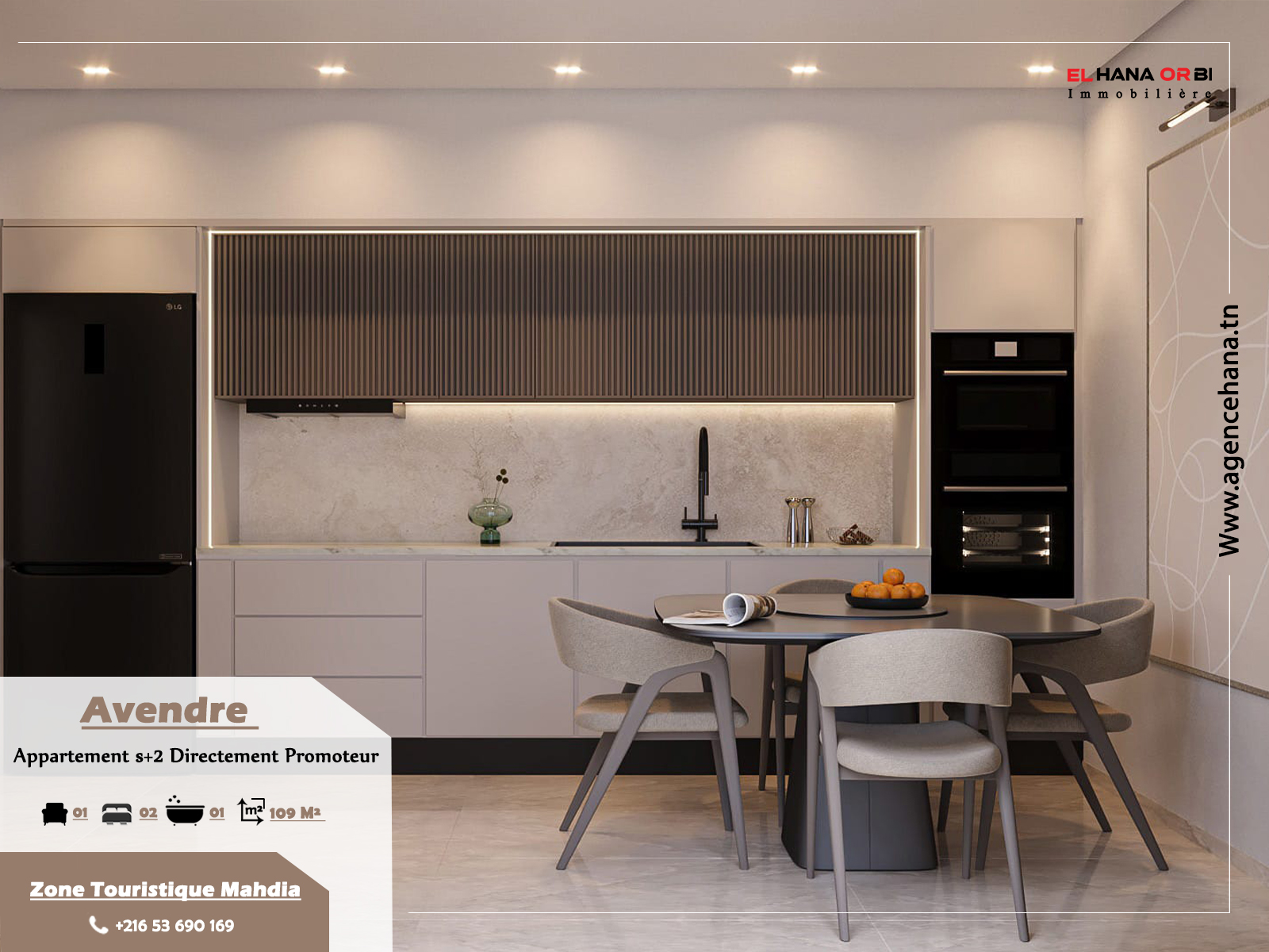 Mahdia Mahdia Vente Appart. 2 pices Agence el hana propose un nouveau projet