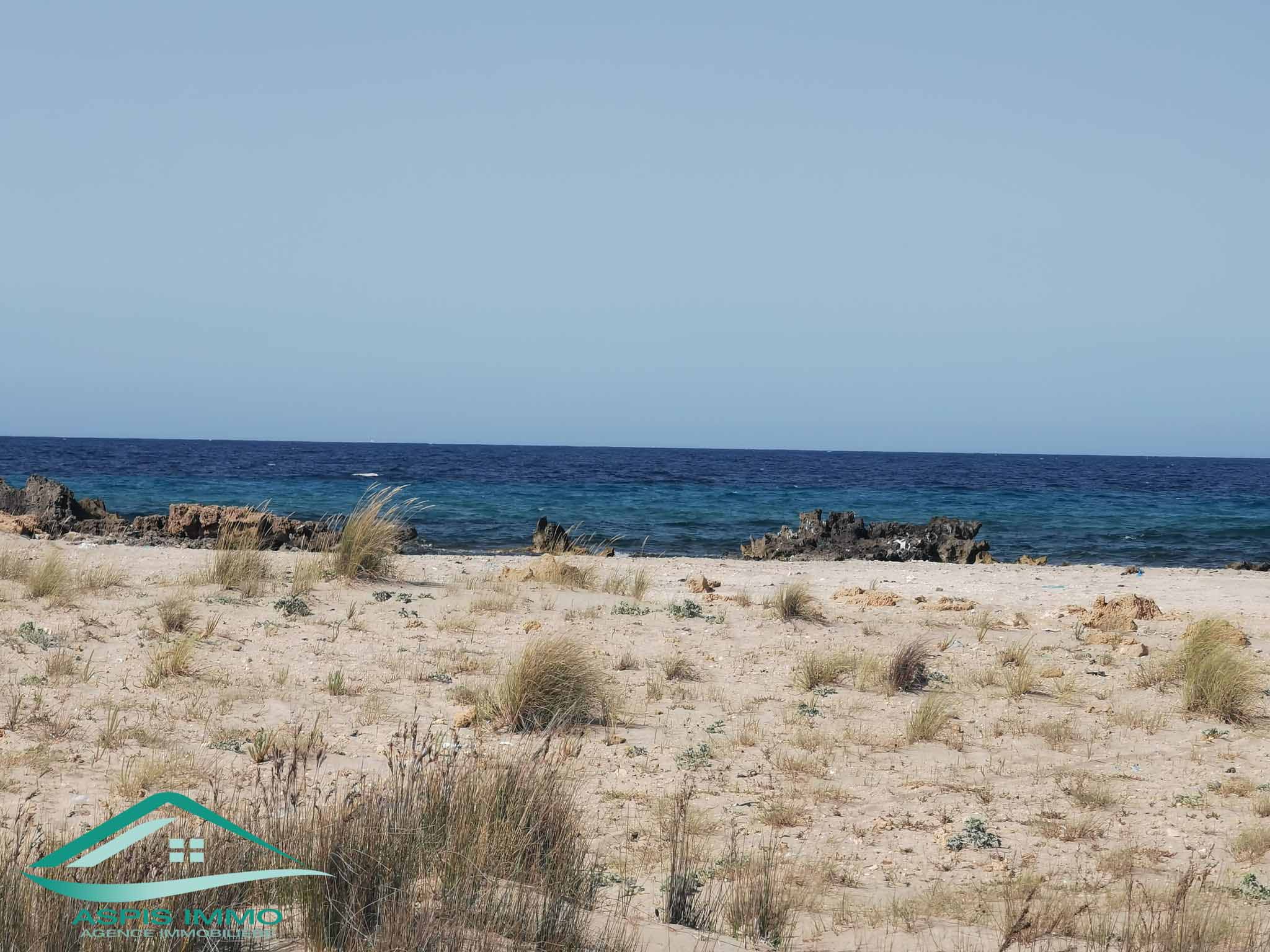 Kelibia Kerkouane Vente Surfaces Vt747 terrain  500 mtres de plage kerkouene