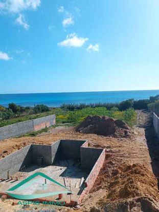Kelibia Kerkouane Vente Maisons Vt877 villa avec piscine  plage kerkouene