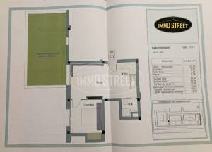 La Marsa Cite El Hana Vente Appart. 1 pice    appartement s1 au rdc ref485a