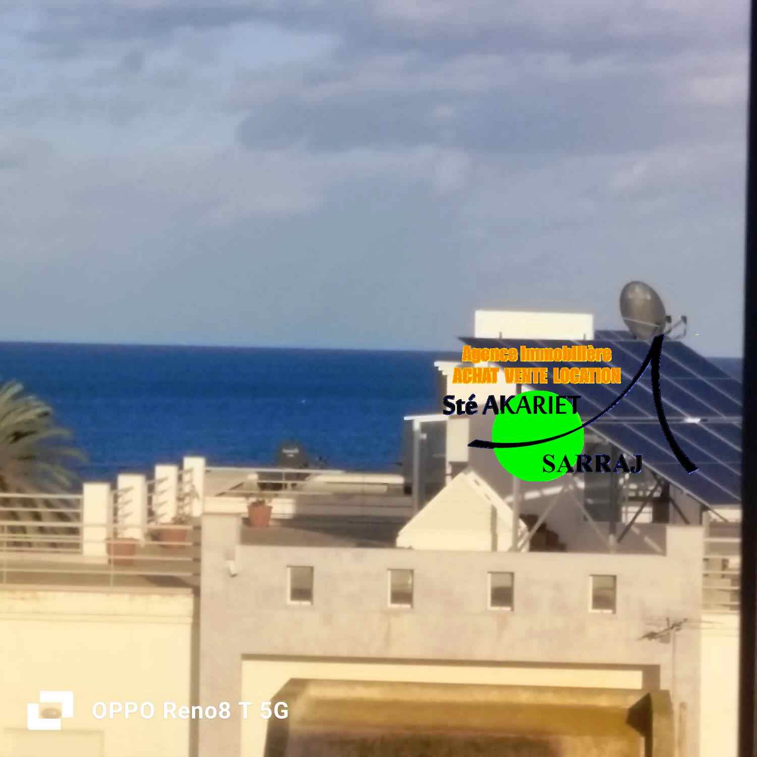 Akouda&nbsp;Chatt Meriem&nbsp;Vente&nbsp;Appart. 3 pi�ces&nbsp;Appartements s2 vue de mer � 50 de la plage