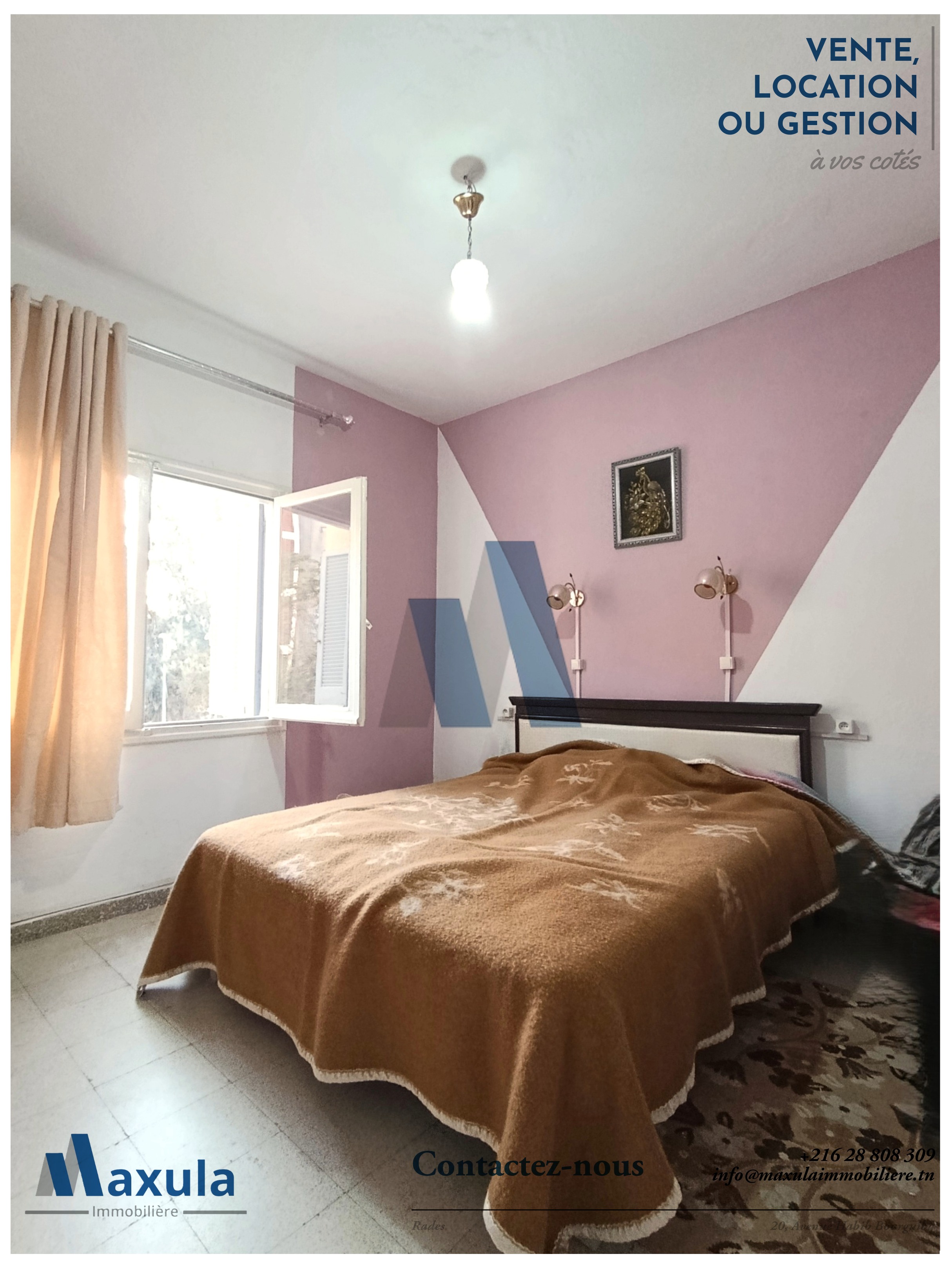 Rades&nbsp;Cite Snit&nbsp;Vente&nbsp;Appart. 3 pi�ces&nbsp;Appartement s2 au 1er etage a rades snit