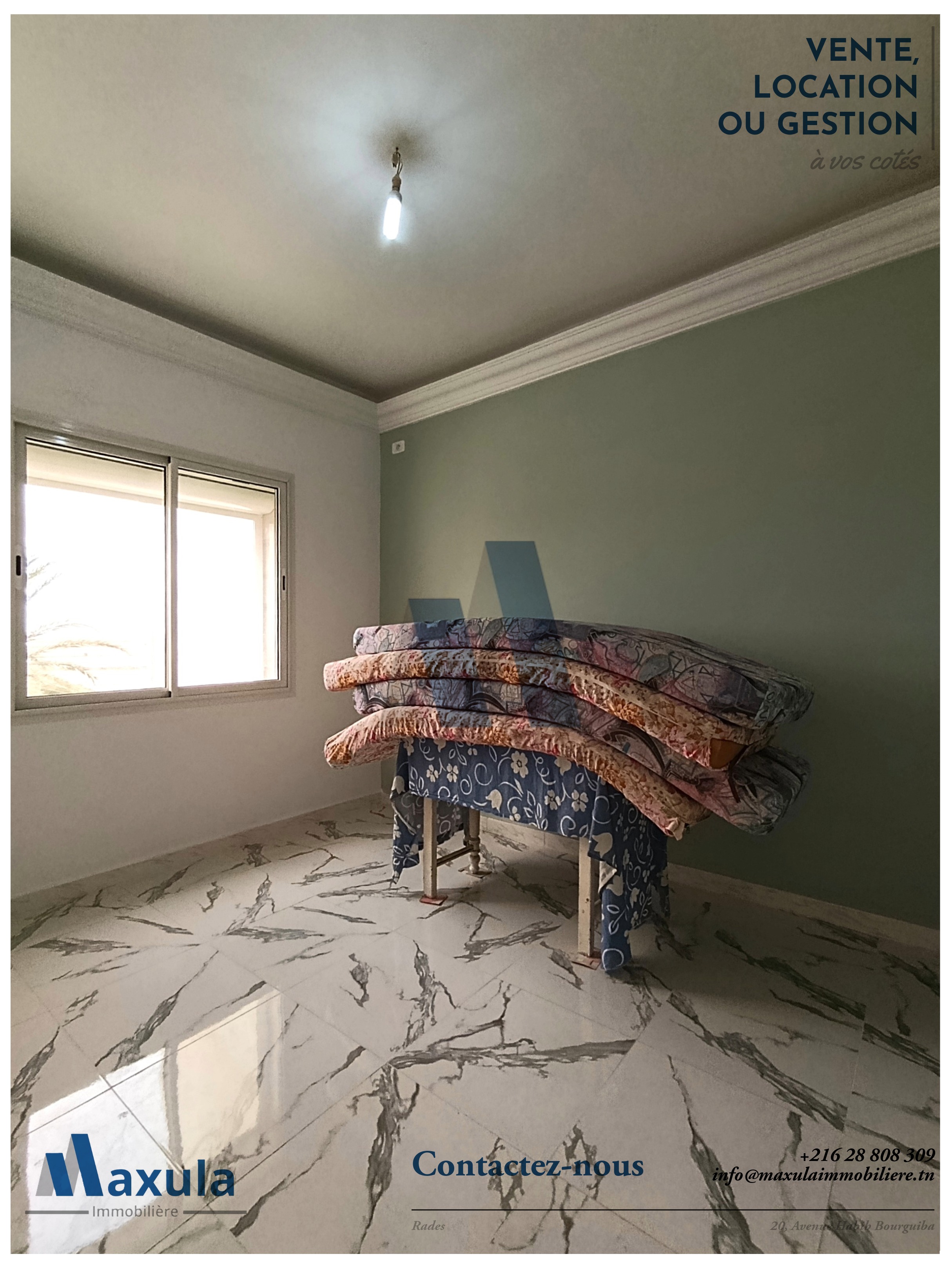 Rades&nbsp;Cite Snit&nbsp;Vente&nbsp;Appart. 3 pi�ces&nbsp;Appartement s2 a rades snit