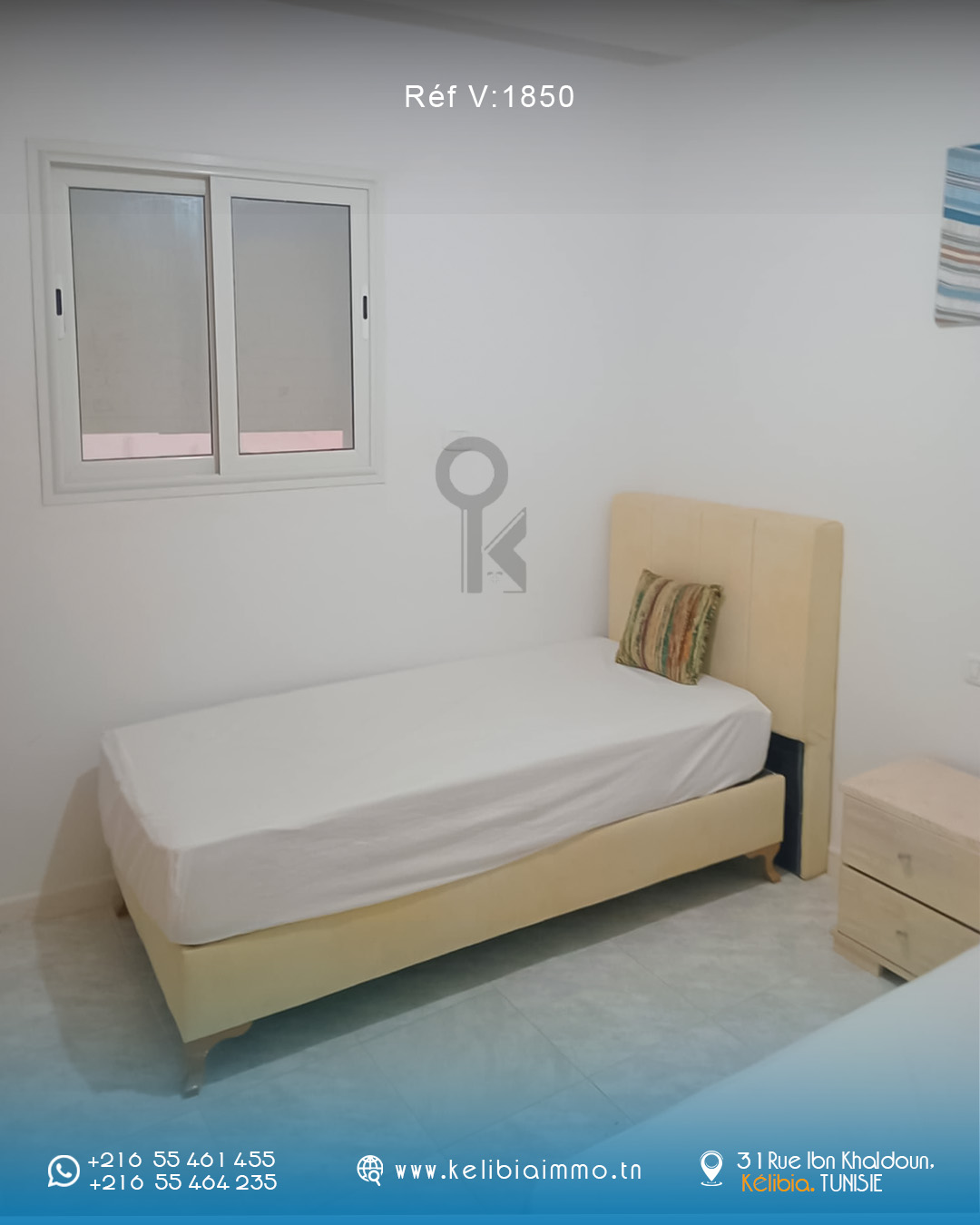 Kelibia&nbsp;Kelibia&nbsp;Vente&nbsp;Appart. 2 pi�ces&nbsp;Appartement a seulement 5 minutes de la plage
