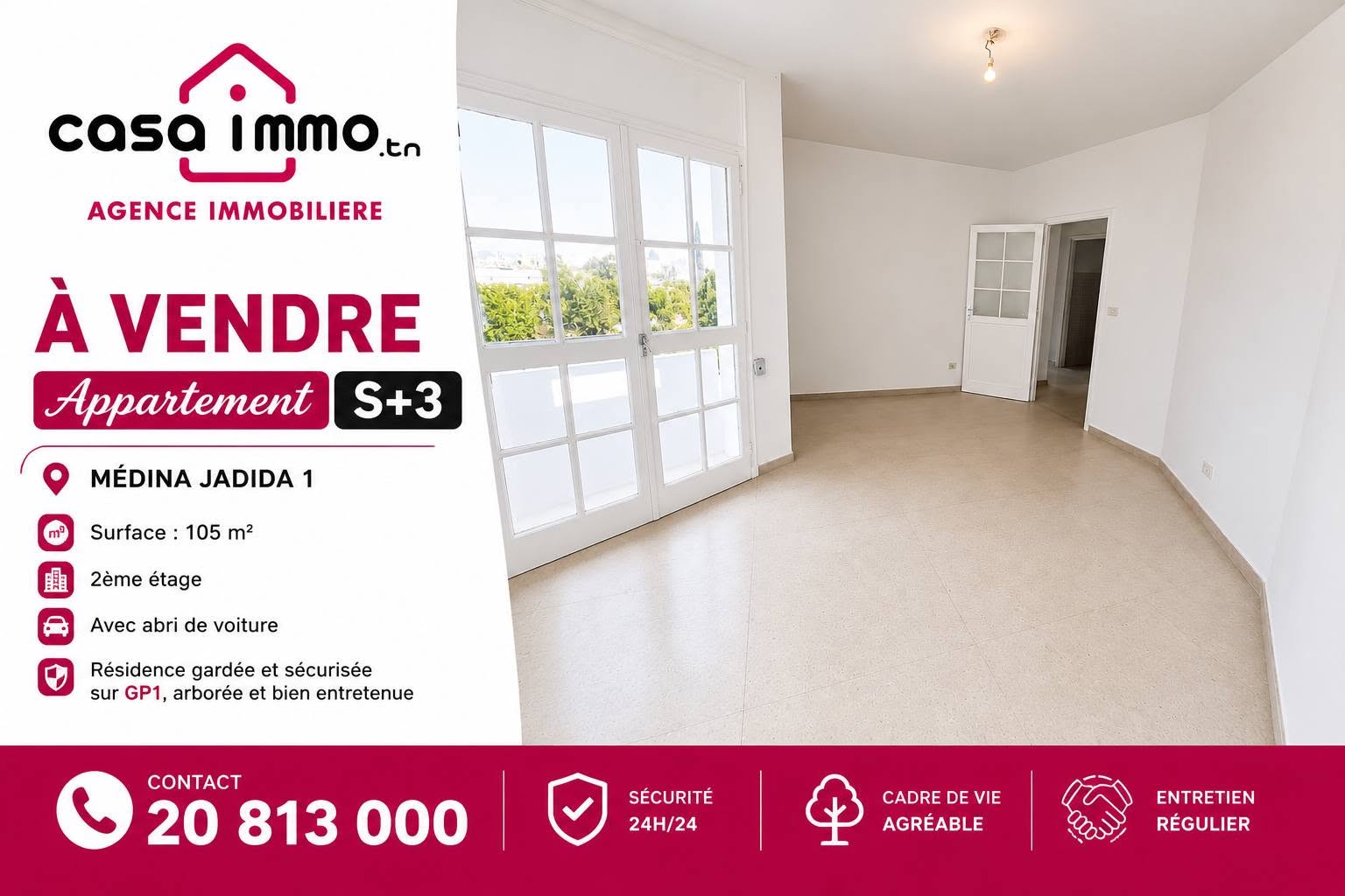 Nouvelle Medina&nbsp;Nouvelle Medina&nbsp;Vente&nbsp;Appart. 3 pi�ces&nbsp;S3  medina jadida 1