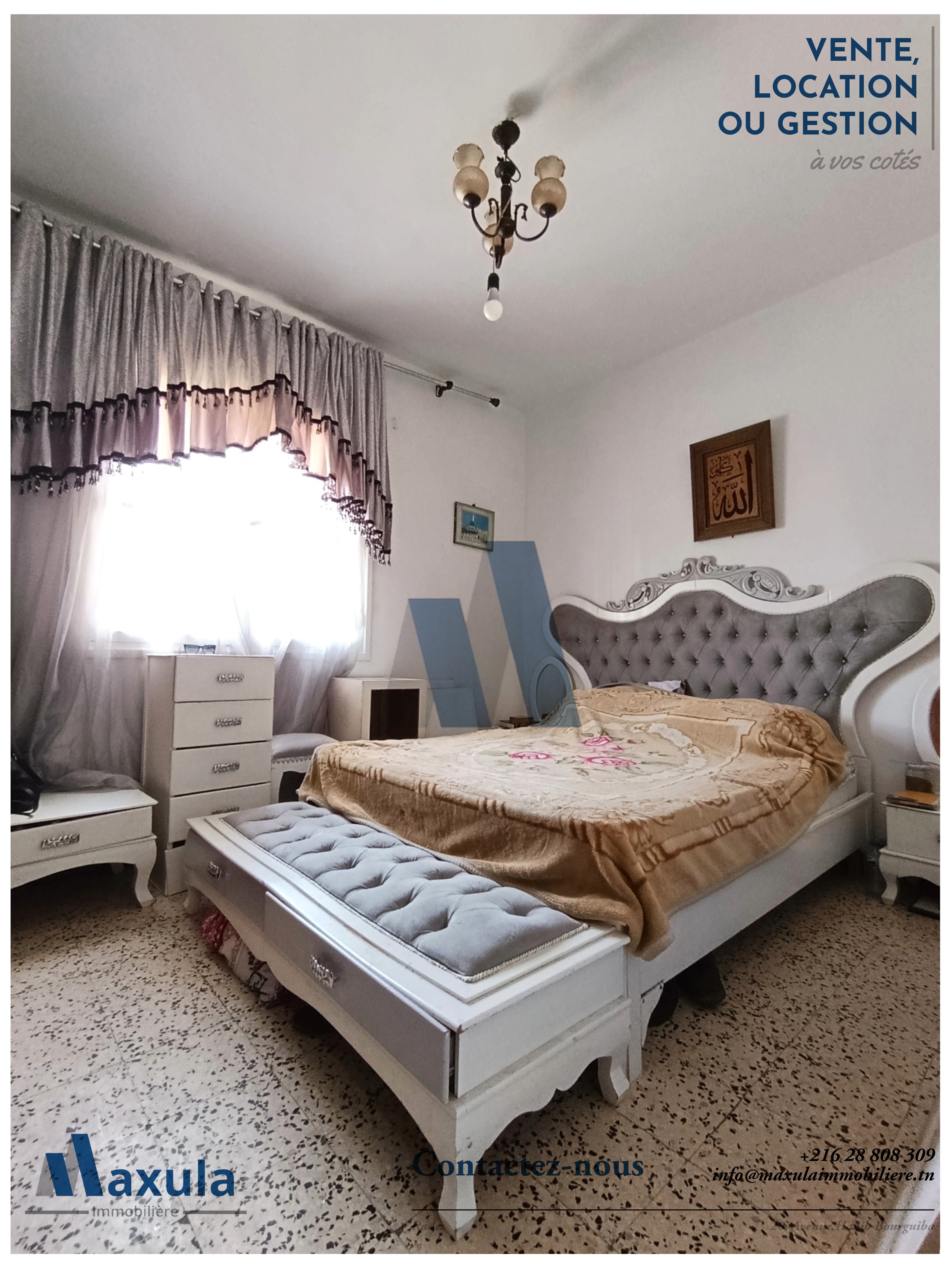 Rades&nbsp;Cite Snit&nbsp;Vente&nbsp;Appart. 3 pi�ces&nbsp;Appartement s2 sans vis a vis a rades snit