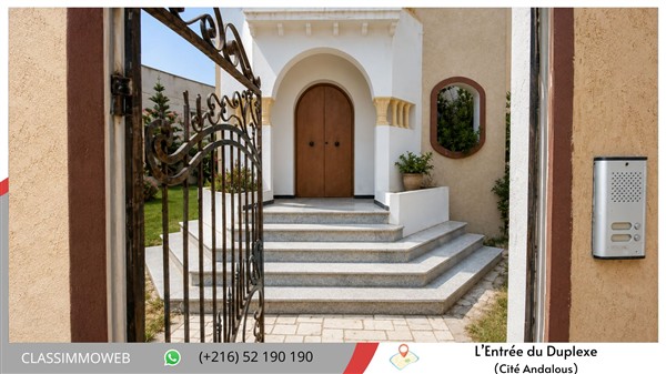 Hammam Chatt&nbsp;Borj Cedria&nbsp;Vente&nbsp;Duplex&nbsp;Immeuble standing de 380 m2 couvert
