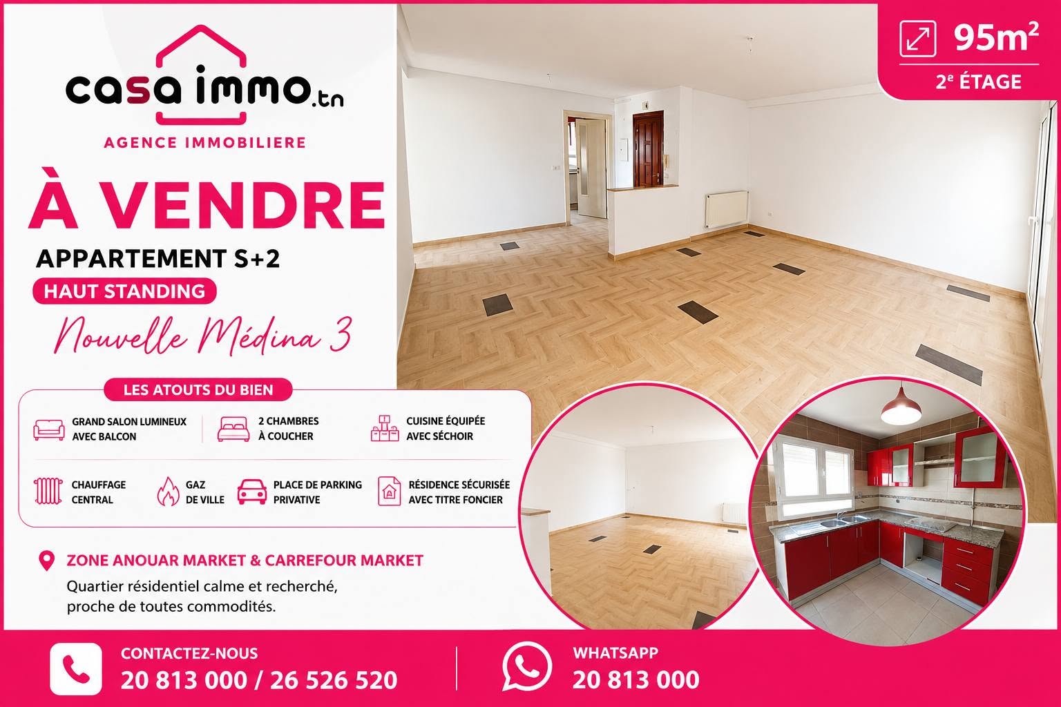 Nouvelle Medina&nbsp;Nouvelle Medina&nbsp;Vente&nbsp;Appart. 2 pi�ces&nbsp;S2 nouvelle medina 3