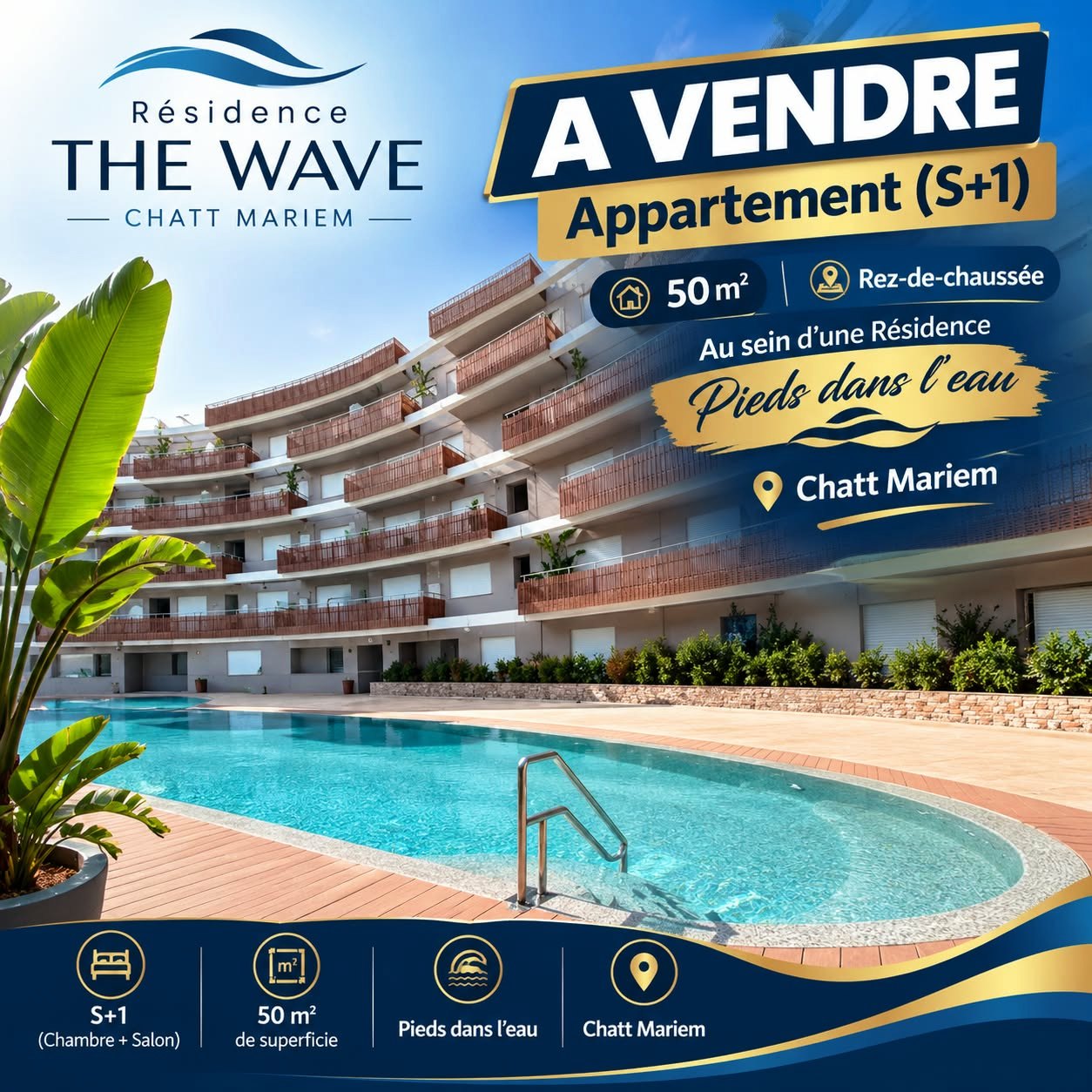 Vente&nbsp;Appart. 2 pi�ces - Tunisie