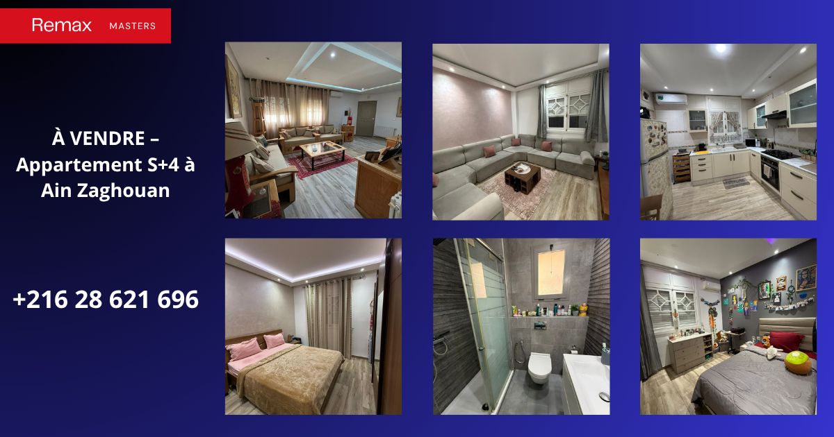 Vente&nbsp;Appart. 4 pi�ces - Tunisie